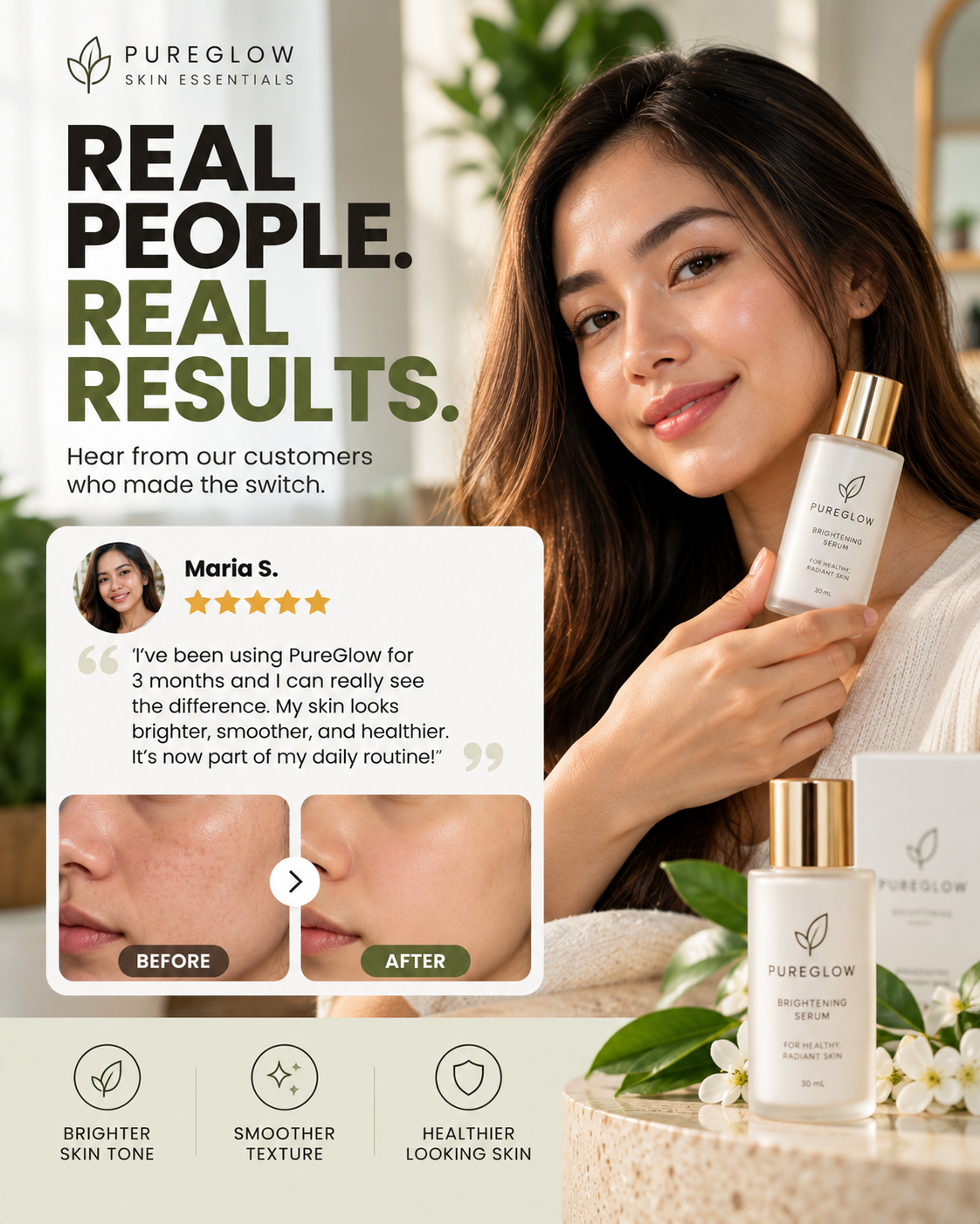 Sample testimonial layout